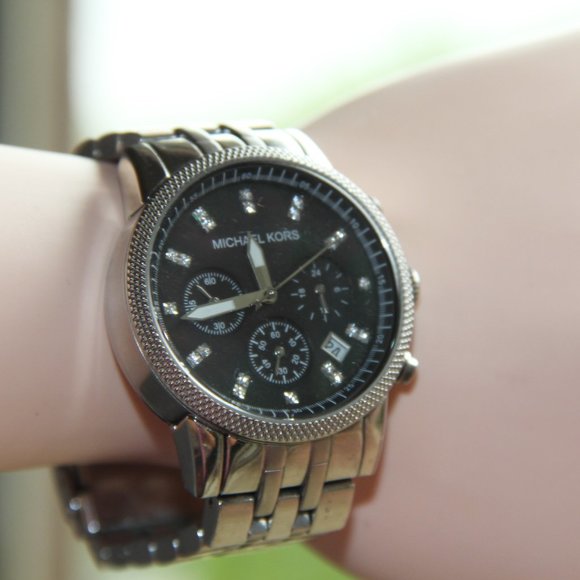 Michael Kors Stainless Steel Mother-Of-Pearl Watch